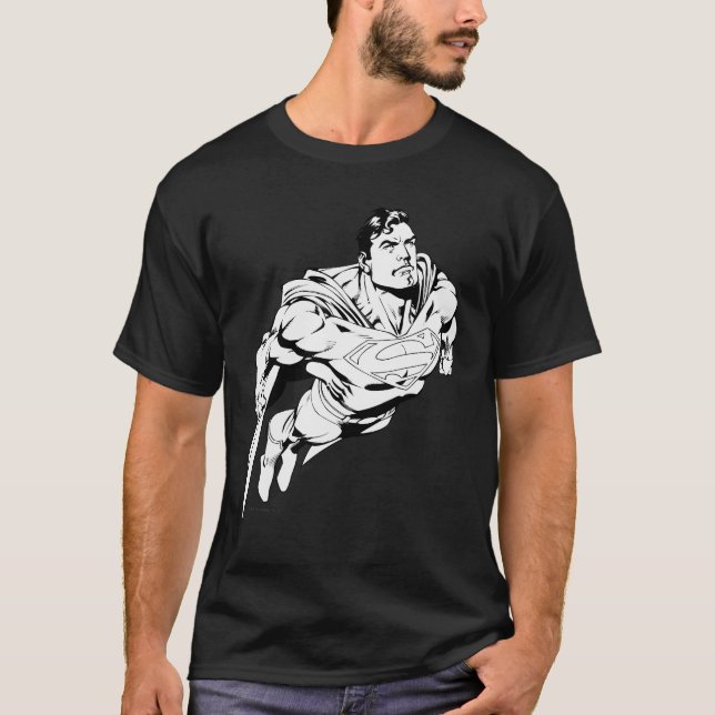 Camiseta Preto-Super-Homem e Branco 1 (Frente)