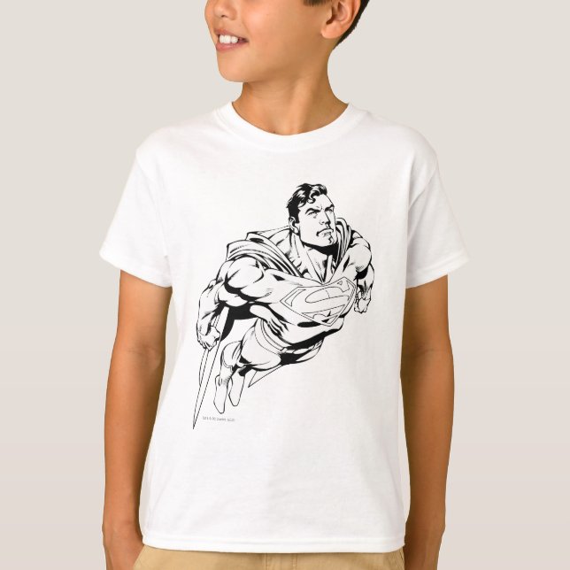 Camiseta Preto-Super-Homem e Branco 1 (Frente)