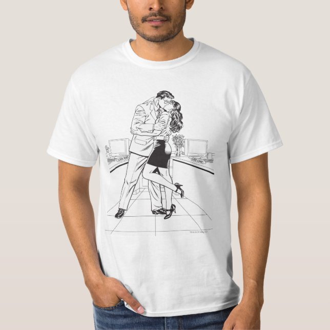 Camiseta Preto-Super-Homem e Branco 5 (Frente)