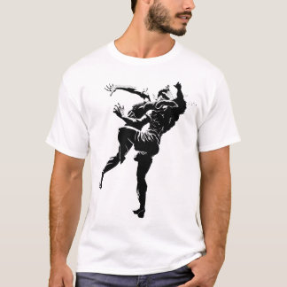 Camiseta Preto tailandês/branco de Muay