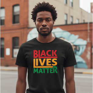 Camiseta Preto Tem Vida Matéria Cores Pan-Africana