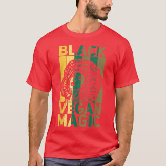 Camiseta Preto Vegan Magno Vegetariano Afro Pride Preto