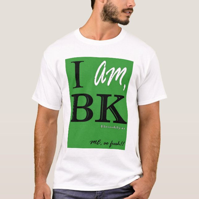 Camiseta Preto verde de Bk (Frente)