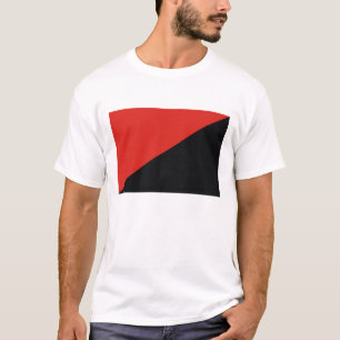 Camiseta preto vermelho da bandeira da anarquia