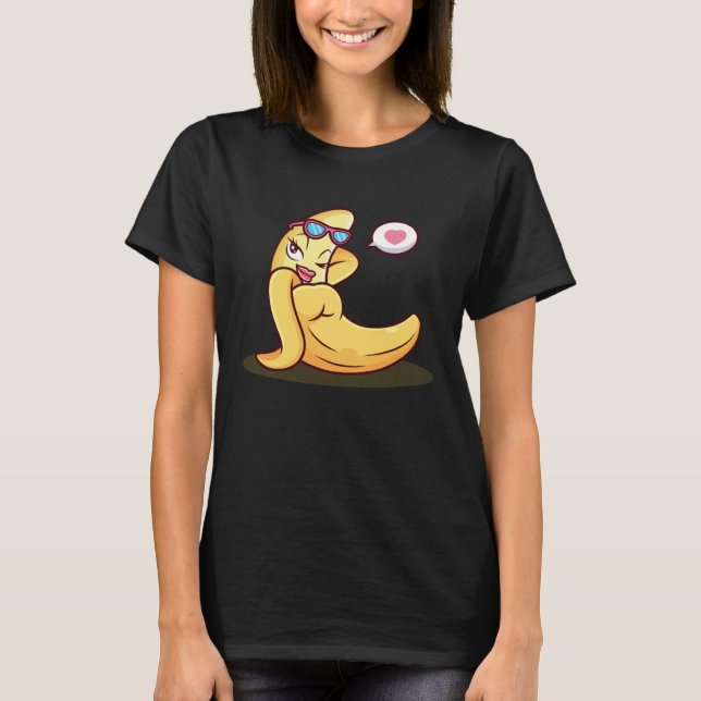 Camiseta Pretty Banana & Cute Pose Funny Banana Mothers Day (Frente)