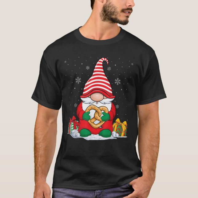 Camiseta Pretzel Christmas Gnomes Cute Pretzel Lover Men Wo (Frente)