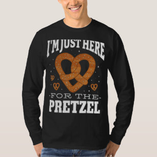 Camiseta Pretzel Lover Engraçado Estou aqui pelos Pretzels