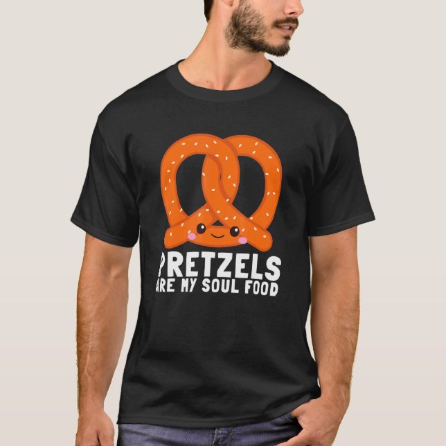 Camiseta Pretzel Pretzels E Pretzel Cobertos De Chocolate (Frente)