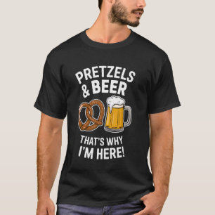 Camiseta Pretzels e Cerveja É Por Isso Que Estou Aqui