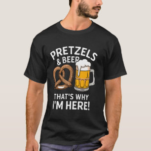 Camiseta Pretzels E Cerveja É Por Isso Que Estou Aqui Foodi