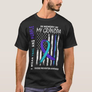 Camiseta Prevenção à Conscientização do Suicídio Avô Na Mem