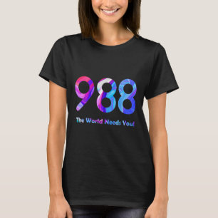 Camiseta Prevenção ao Suicídio 988 Fique Amanhã Precisa de