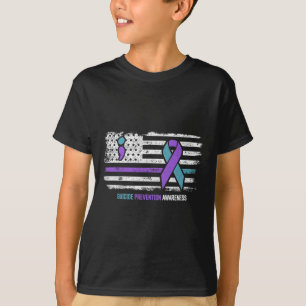 Camiseta Prevenção ao suicídio Bandeira Americana Sensibili