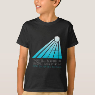 Camiseta Prevenção Ao Suicídio Eu Visto Teto E Roxo Para Al