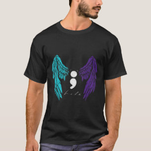 Camiseta Prevenção ao Suicídio Life Semicolon & Angel Wing