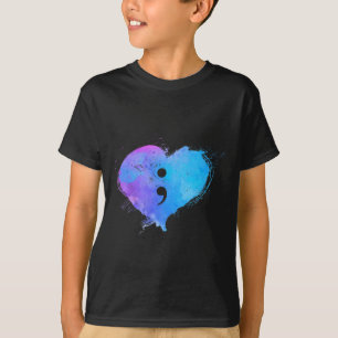Camiseta Prevenção ao Suicídio Mental por Semicolon A