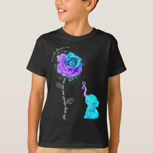 Camiseta Prevenção ao suicídio Sensibilização Elefante Flor