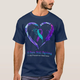 Camiseta Prevenção ao suicídio Sensibilização Flor Fita Men