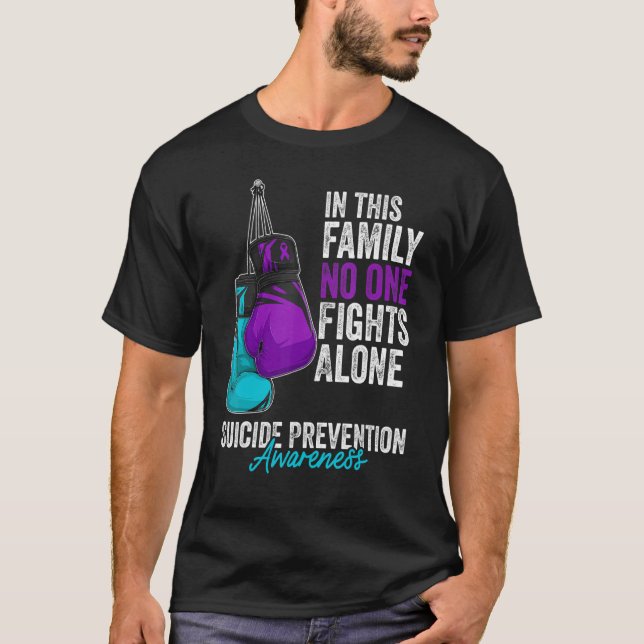 Camiseta Prevenção ao suicídio Sensibilização Mês Luvas Tea (Frente)