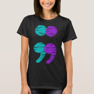 Camiseta Prevenção ao suicídio Sensibilização Semicolon Per