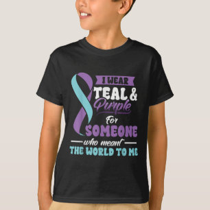 Camiseta Prevenção ao Suicídio Use Verde Turquesa Roxo Algu
