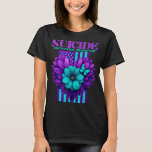 Camiseta Prevenção Conscientização Bandeira EUA