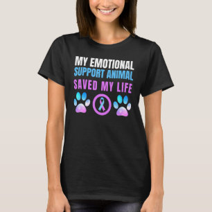 Camiseta Prevenção Conscientização sobre Animais de Apoio E