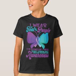 Camiseta Prevenção contra o suicídio Design_ I Visto Teal A