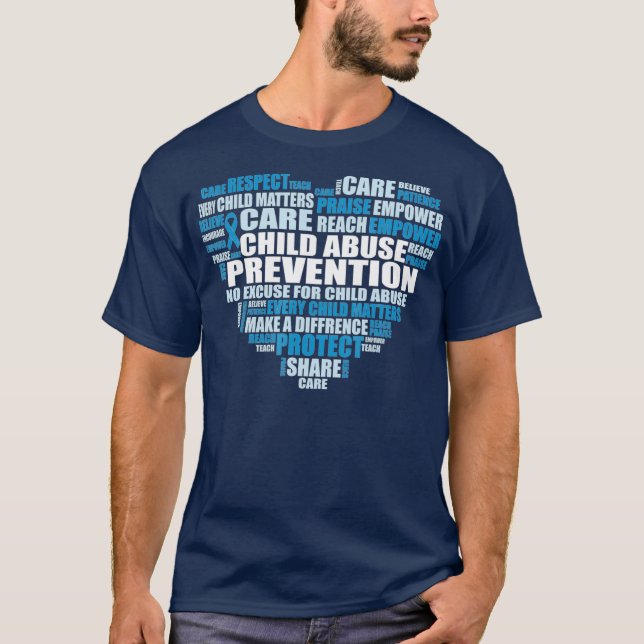 Camiseta Prevenção de abuso infantil Sensibilização Figurum (Frente)