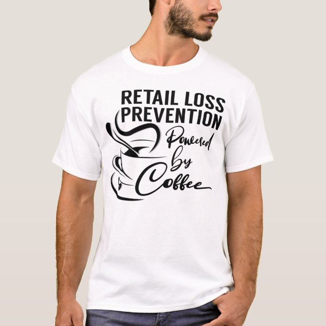 Camiseta Prevenção de perda de varejo acionada pelo café (Frente)