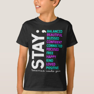 Camiseta Prevenção de Suicídio Mulheres Permanecem Amanhã P