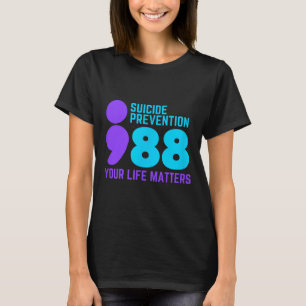 Camiseta Prevenção de Suicídio Ponto e Vírgula Saúde Mental