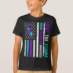 Camiseta Prevenção de Suicídio Suporte Combater Estigma Con
