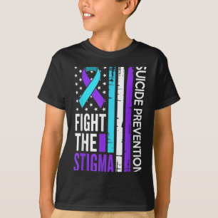Camiseta Prevenção de Suicídio Suporte Lute Contra o Estigm