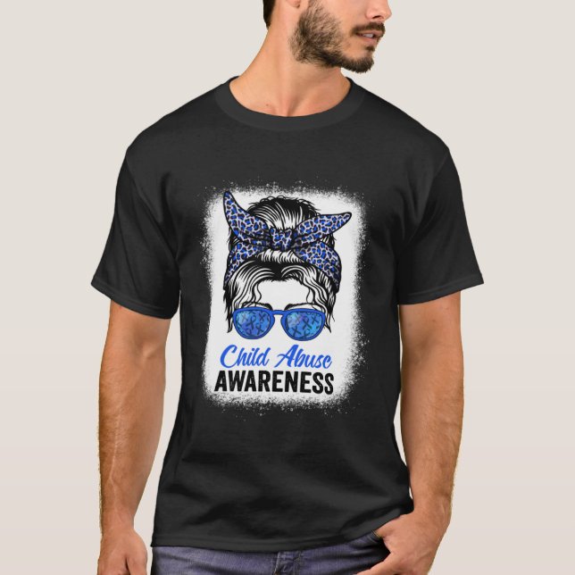 Camiseta Prevenção do abuso de crianças Sensibilização Mês  (Frente)