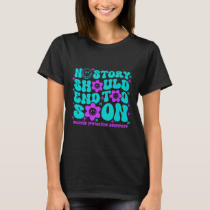 Camiseta Prevenção do Suicídio Conscientização Nenhuma Hist