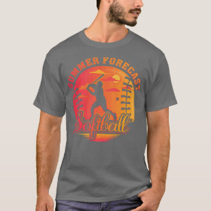 Camiseta Previsão de Baseball de Verão Dias Sunny e Pla Dup