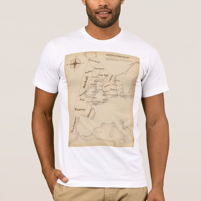 Camiseta Previsão de Envio das Ilhas Britânicas em estilo r (Frente)