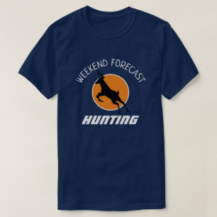 Camiseta Previsão de Fim de Semana: Caça à T-Shirt