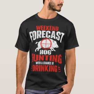 Camiseta Previsão de Fim de Semana Caça ao Cachorro - Caça
