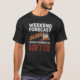 Camiseta Previsão De Fim De Semana De Cigarros E Uísque U
