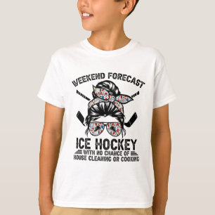 Camiseta Previsão De Fim De Semana De Hóquei No Gelo Sem Ch