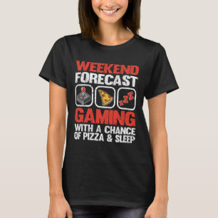 Camiseta Previsão De Fim De Semana De Jogos Com Chance De P