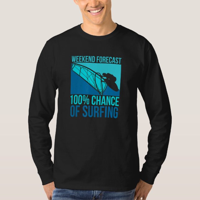 Camiseta Previsão de Fim de Semana de Sailboard l 100 Winds (Frente)