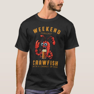 Camiseta Previsão de Fim de Semana do Partido Cajun Crawfis
