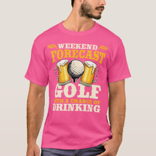 Camiseta Previsão de fim de semana engraçada Golfe com chan
