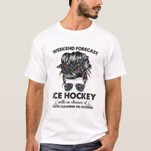 Camiseta Previsão De Fim De Semana Hockey Sem Chance De Ho