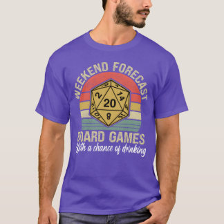 Camiseta Previsão de fim de semana Jogos de tabuleiro e beb