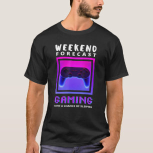 Camiseta Previsão de fim de semana Jogos Engraçados Jogos J