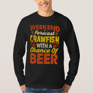 Camiseta Previsão de fim de semana Lagostim Lagostins Cozin